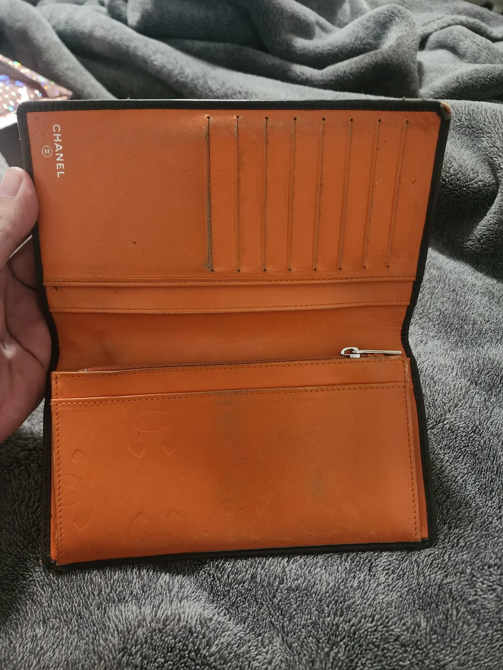 Chanel Cambon Brown Leather Long Wallet